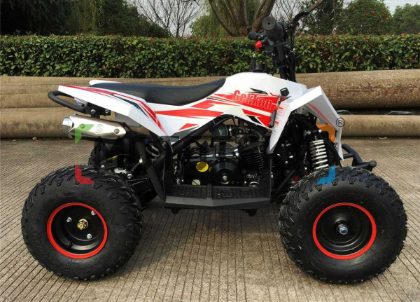 Квадроцикл детский Motax (Мотакс) GEKKON 90 (машинокомплект) белый/красный (машинокомплект) | Мототека